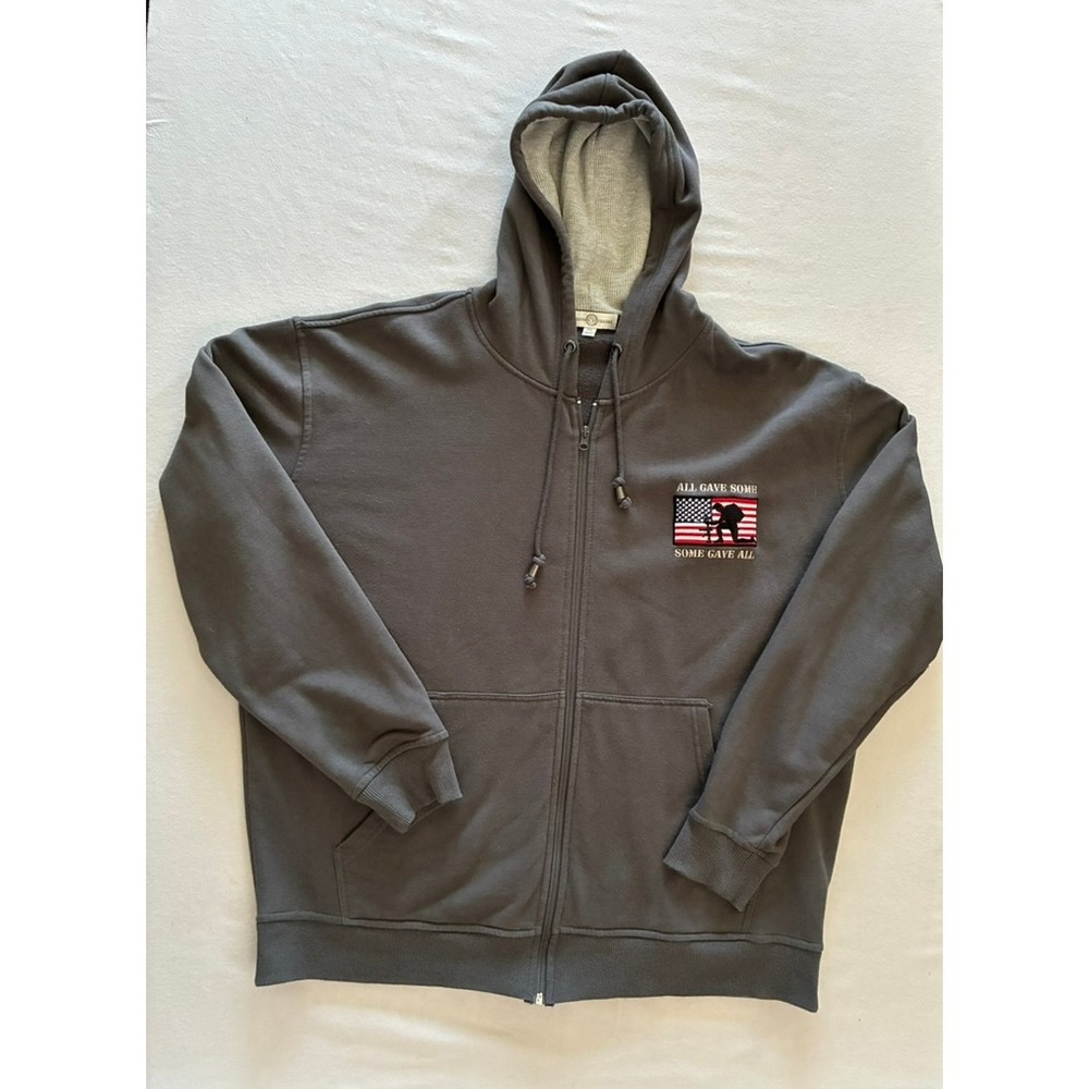 XXL Bradford Exchange Some Gave All Hoodie Military Patriotic Veterans Memorial
